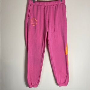 Starfit pink lightning bolt sweatpants